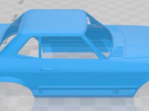 mercedes benz sl class r107 coupe 1972 printable body car 3D Print Model