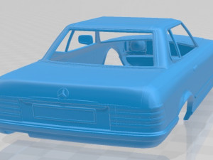 mercedes benz sl class r107 coupe 1972 printable body car 3D Print Model