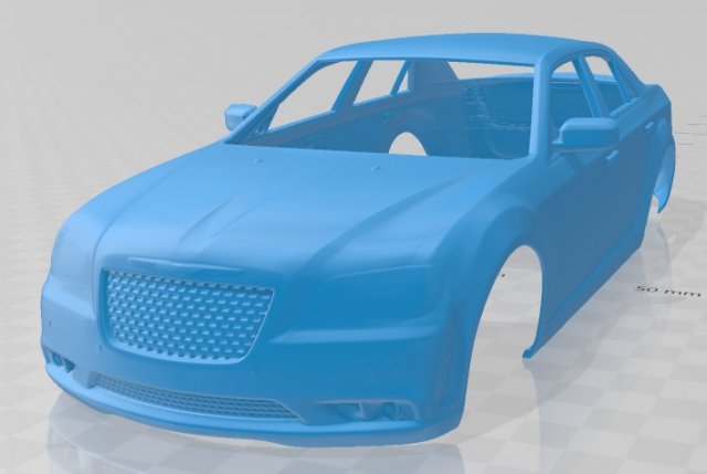 chrysler 300 srt8 2012 printable body car 3D Baskı Modeli .c4d .max .obj .3ds .fbx .stl .blend 