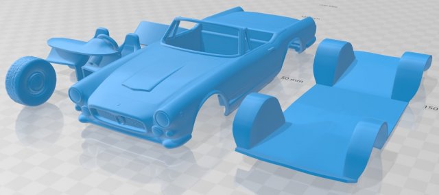 maserati 3500 spyder 1959 printable car Modello di stampa 3D .c4d .max .obj .3ds .fbx .stl .blend 