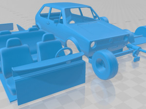 volkswagen golf a1 gti 1975 printable car 3D Print Model