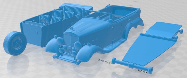 mercedes benz g4 offroader 1939 printable car 3D 프린트 모델 .c4d .max .obj .3ds .fbx .stl .blend 