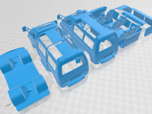 mitsubishi delica star wagon 4wd 1986 printable van 3D-Druckmodell