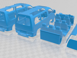 mitsubishi delica star wagon 4wd 1986 printable van 3D-Druckmodell