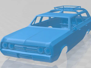 oldsmobile vista cruiser 1964 yazdırılabilir g&ouml;vdeli araba 3D Baskı Modeli