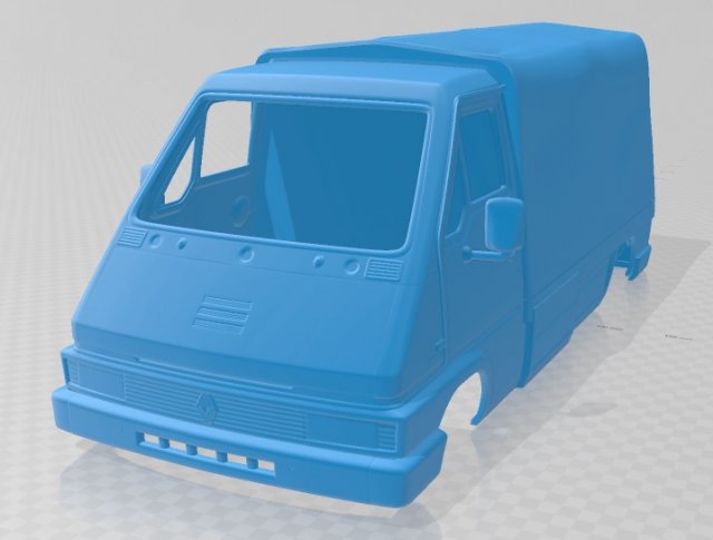 renault master 1980 soft top printable body van Model do druku 3D .c4d .max .obj .3ds .fbx .stl .blend 