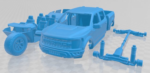 f-150 raptor 2021 printable car 3D Print Model .c4d .max .obj .3ds .fbx .stl .blend 