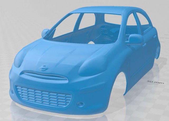 nissan micra 2011 printable body car 3D Print Model .c4d .max .obj .3ds .fbx .stl .blend 
