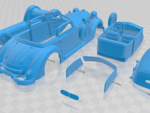 horch 853 a sport cabriolet 1937 printable car 3D 프린트 모델