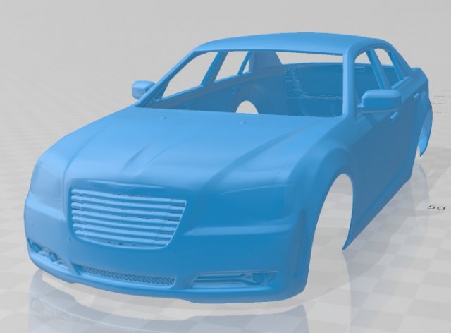 chrysler 300 2011 printable body car 3D 프린트 모델 .c4d .max .obj .3ds .fbx .stl .blend 