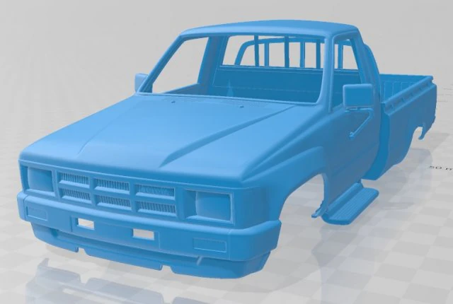 toyota hilux dx long body 1983 printable body car 3D Print Model .c4d .max .obj .3ds .fbx .stl .blend 