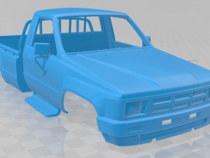 toyota hilux dx long body 1983 printable body car 3D 프린트 모델