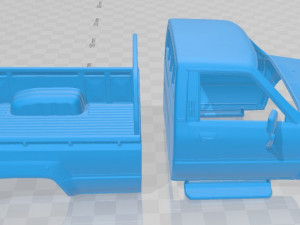 toyota hilux dx long body 1983 printable body car 3D 프린트 모델