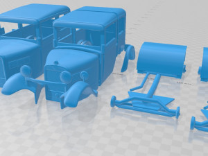 dixi 1928 printable car in separate parts 3Dプリントモデル