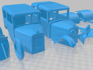 dixi 1928 printable car in separate parts 3D 프린트 모델