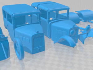 dixi 1928 printable car in separate parts 3D Print Model