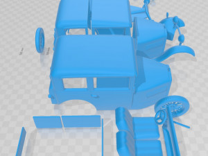 dixi 1928 printable car in separate parts 3D 프린트 모델