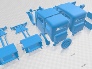 dixi 1928 printable car in separate parts 3D 프린트 모델