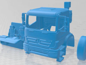 mercedes benz axor 2005 printable cabin truck 3D Print Model