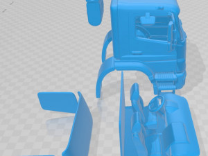 mercedes benz axor 2005 printable cabin truck Modèles 3D en vedette