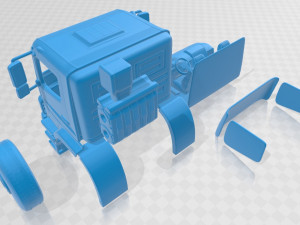 mercedes benz axor 2005 printable cabin truck Modèles 3D en vedette