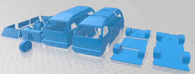 mitsubishi delica star wagon 4wd glx 1982 printable van Modello di stampa 3D .c4d .max .obj .3ds .fbx .stl .blend 