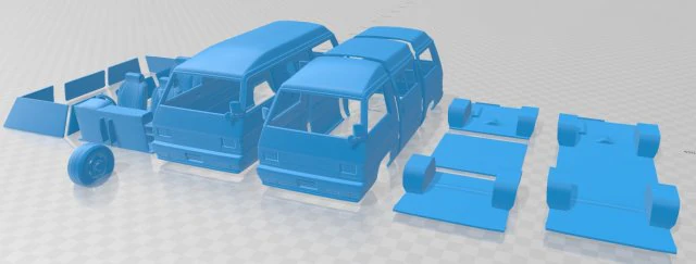 mitsubishi delica star wagon 4wd glx 1982 printable van 3D Print Model .c4d .max .obj .3ds .fbx .stl .blend 