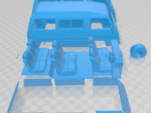 mitsubishi delica star wagon 4wd glx 1982 printable van Modello di stampa 3D
