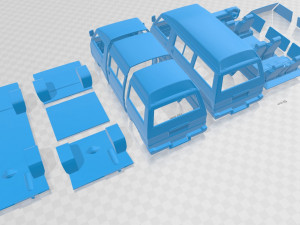 mitsubishi delica star wagon 4wd glx 1982 printable van Modello di stampa 3D