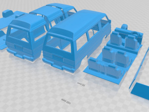 mitsubishi delica star wagon 4wd glx 1982 printable van Modello di stampa 3D