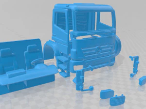 mercedes benz axor 2005 printable cabin truck 3D Print Model