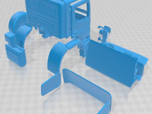mercedes benz axor 2005 printable cabin truck 3D Print Model