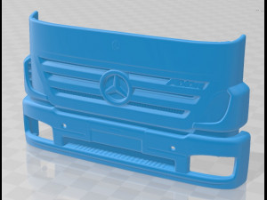 mercedes benz axor 2005 printable cabin truck Modèles 3D en vedette