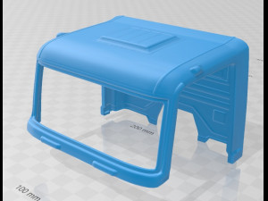 mercedes benz axor 2005 printable cabin truck Modèles 3D en vedette