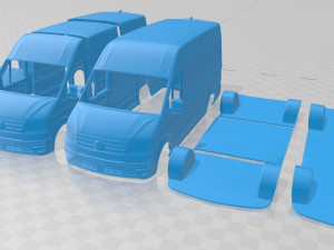 volkswagen crafter l1h2 2017 printable van 3D Print Model