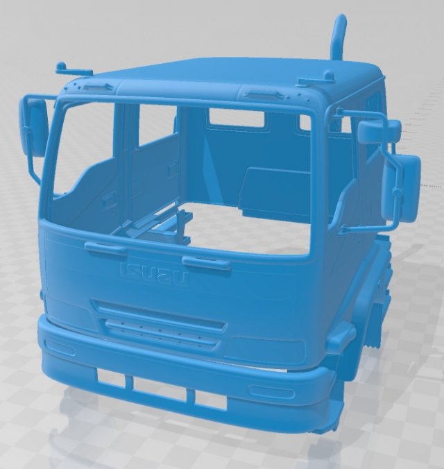 isuzu ftr 800 1997 printable cabin truck 3D 프린트 모델 .c4d .max .obj .3ds .fbx .stl .blend 