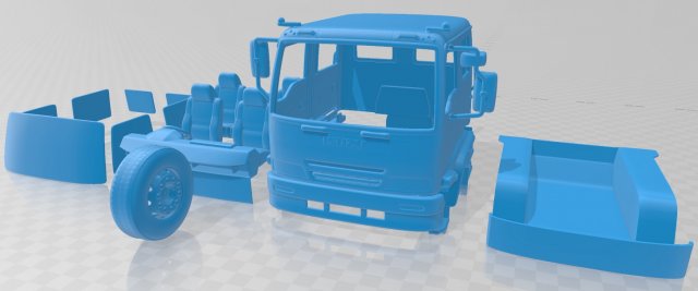 isuzu ftr 800 1997 printable cabin truck 3D 打印模型 .c4d .max .obj .3ds .fbx .stl .blend 