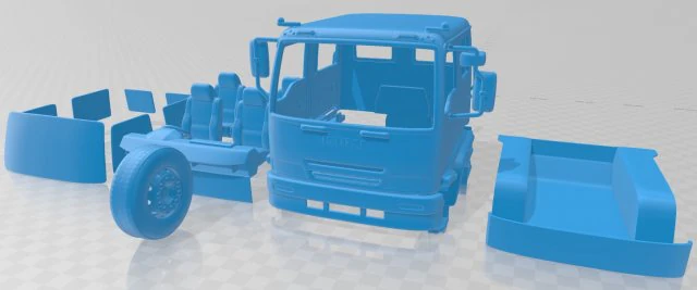 Isuzu FTR 800 1997 druckbarer Kabinen-Lkw 3D Druckmodell .c4d .max .obj .3ds .fbx .stl .blend 
