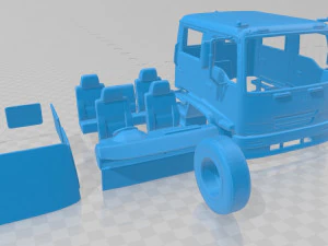 Isuzu FTR 800 1997 druckbarer Kabinen-Lkw 3D Druckmodell