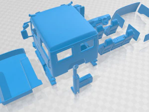 Isuzu FTR 800 1997 druckbarer Kabinen-Lkw 3D Druckmodell