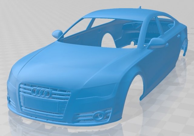 audi a7 sportback 2011 printable body car Modèles 3D en vedette .c4d .max .obj .3ds .fbx .stl .blend 
