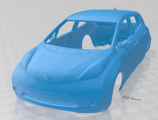 nissan leaf 2011 printable body car Modèles 3D en vedette .c4d .max .obj .3ds .fbx .stl .blend 