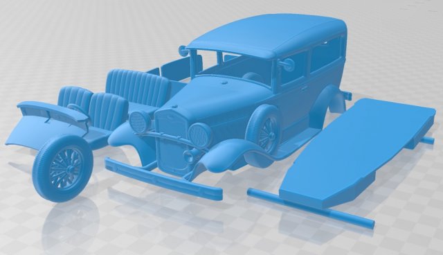 model a 1927 printable car 3Dプリントモデル .c4d .max .obj .3ds .fbx .stl .blend 