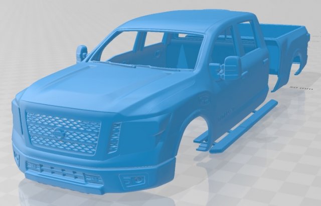 nissan titan xd pro 4x 2016 printable body car 3Dプリントモデル .c4d .max .obj .3ds .fbx .stl .blend 