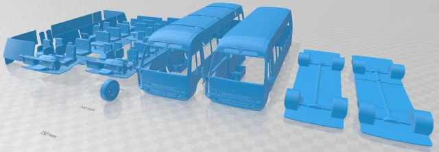 toyota coaster bus 2014 printable 3D Print Model .c4d .max .obj .3ds .fbx .stl .blend