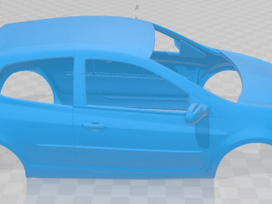 renault clio 3 door 2010 printable body car Modello di stampa 3D