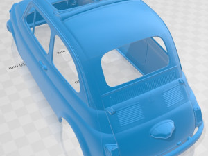 fiat 595 abarth esseesse 1968 printable body car 3Dプリントモデル
