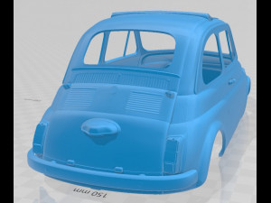 fiat 595 abarth esseesse 1968 printable body car 3Dプリントモデル
