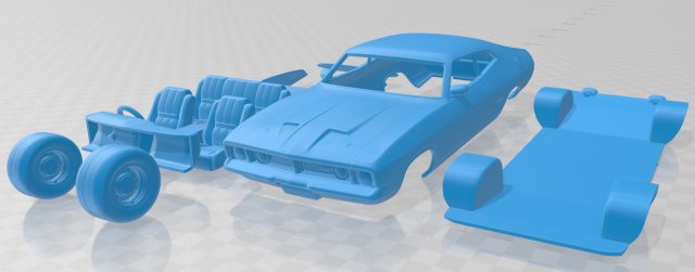 falcon gt coupe 1973 printable car Modèles 3D en vedette .c4d .max .obj .3ds .fbx .stl .blend 