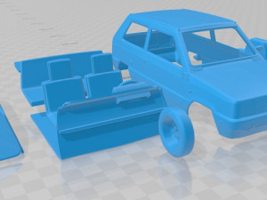 fiat panda 30 1980 printable car 3D प्रिंट मॉडल